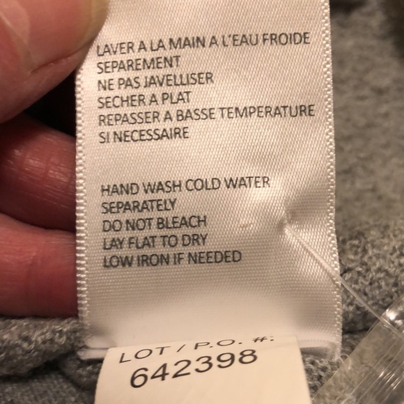 TRIBAL XL ASYMMETRICAL SOFT GREY LONG SLEEVE SWEATER COTTON/RAYON BLEND - #356 - Picture 5 of 10